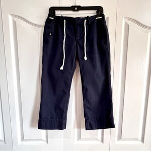 EUC Anthropologie Sailor Goods 21.5” inseam Navy capri pants 6